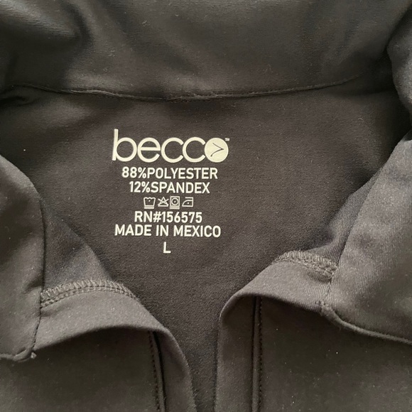 Becco collar black crop top/ sports bra L‎ - Picture 3 of 6